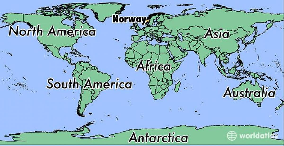 Карта Норвешке место у свету 
