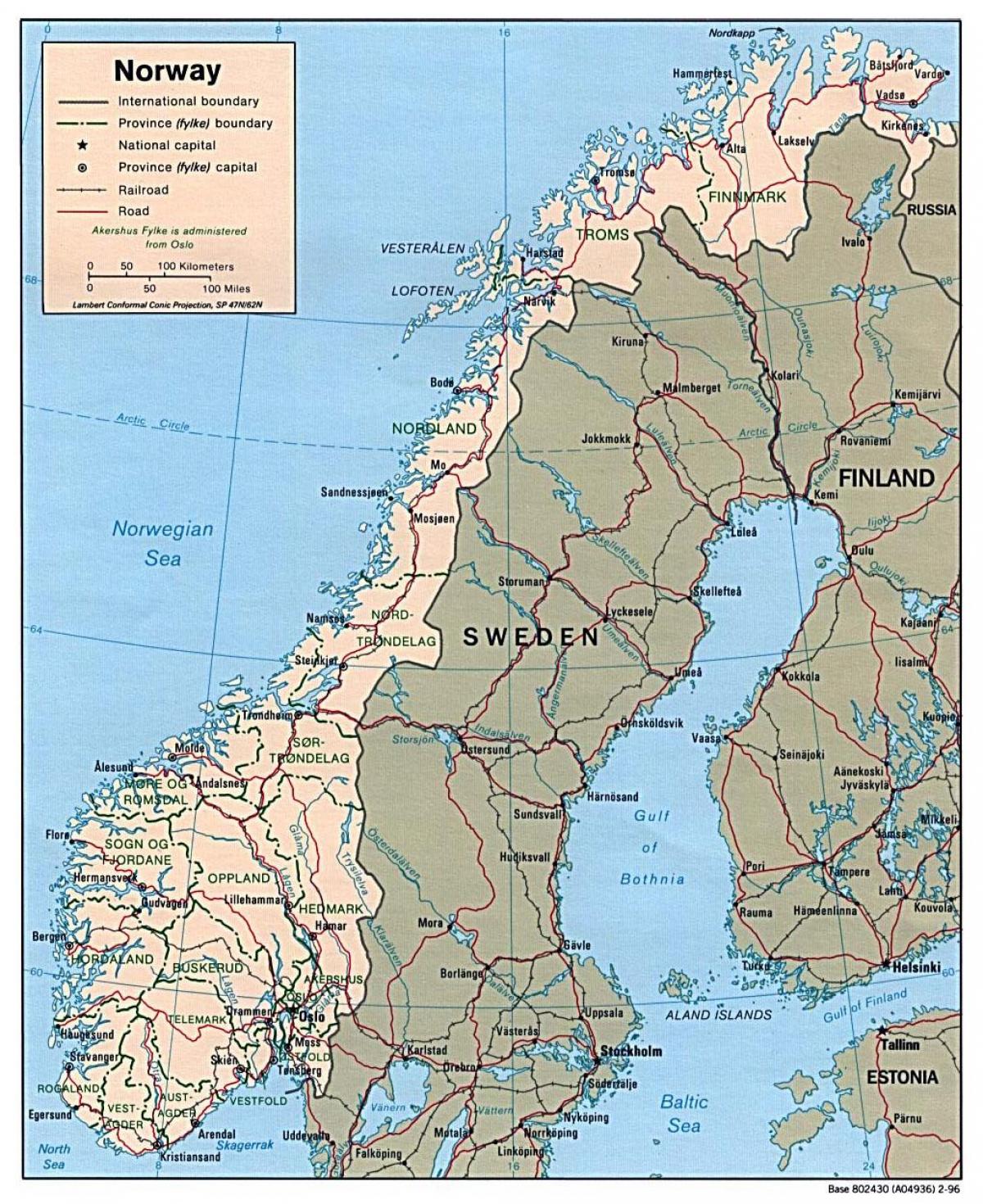 вожња карта Норвешке