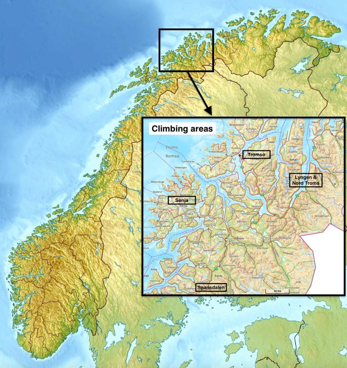 Тромсо, Норвешка мапи