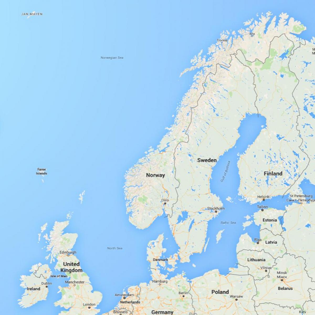 карта норге, Норвешка
