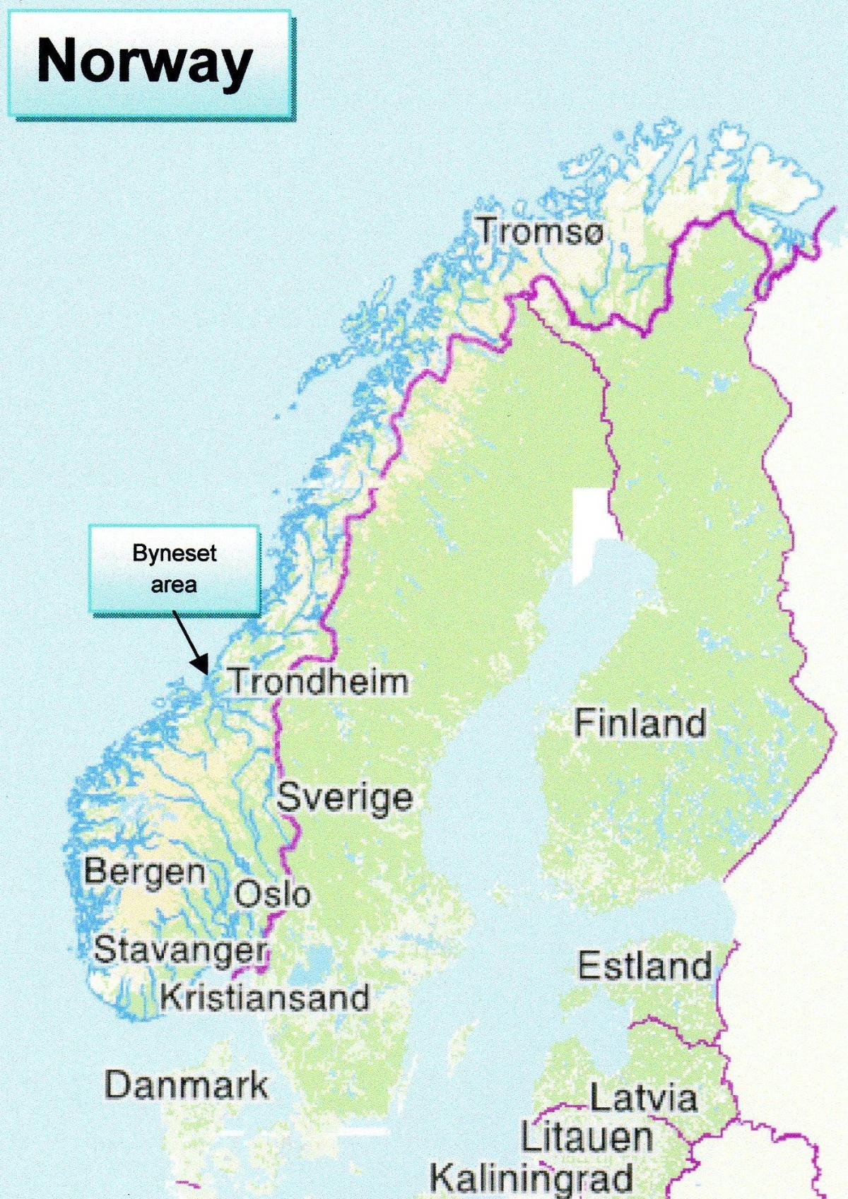 Карта трондхајму, Норвешка