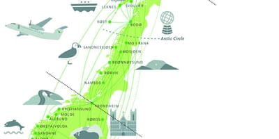 Карта Норвешка атракције