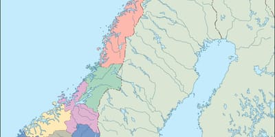 Карта Норвешке вектор