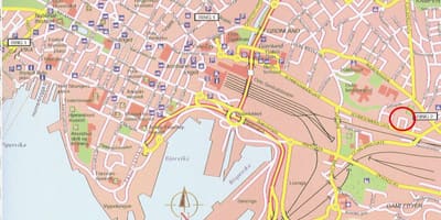 Карта Осло-центар града Норвешке 