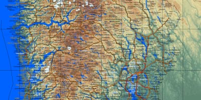 Детаљна мапа јужном делу Норвешке