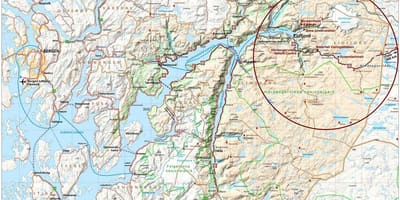 Хардангерфьорд Норвешка мапи