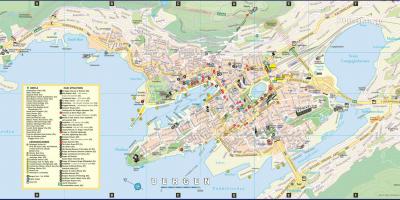 Град Берген Норвешка на мапи