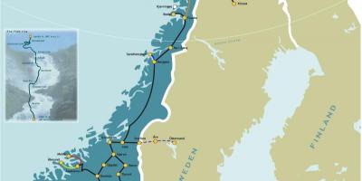 Норвешка железничких мапи